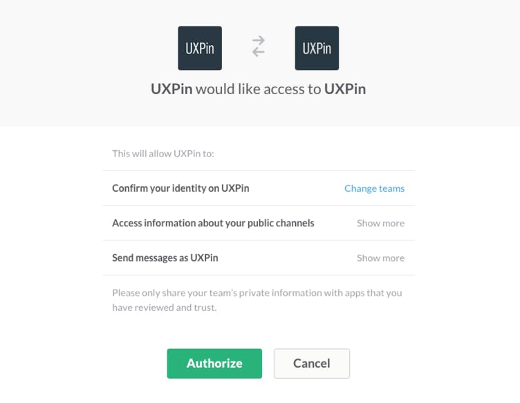 UXPin dashboard